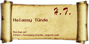Halassy Tünde névjegykártya